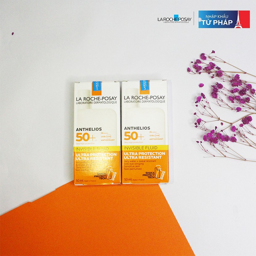 Kem chống nắng LAROCHE POSAY Không Nhờn Rít ANTHELIOS SPF50+ ULTRA SHAKA FLUID 50m