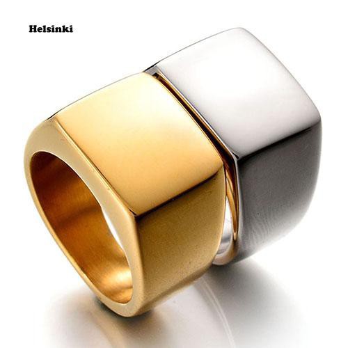 Nhẫn MặT Vuông BằNg ThéP Không Gỉ ThờI Trang Cho Nam