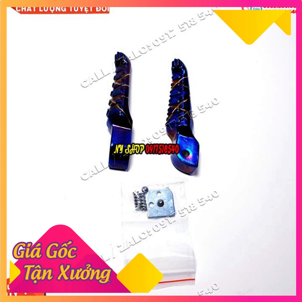 🥇 GÁC CHÂN SAU TAKEGAWA JAPAN NHÔM NGUYÊN KHỐI CHO HONDA - YAMAHA  ( MÀU XANH TITAN) 🥇 (Ảnh Sp thật)