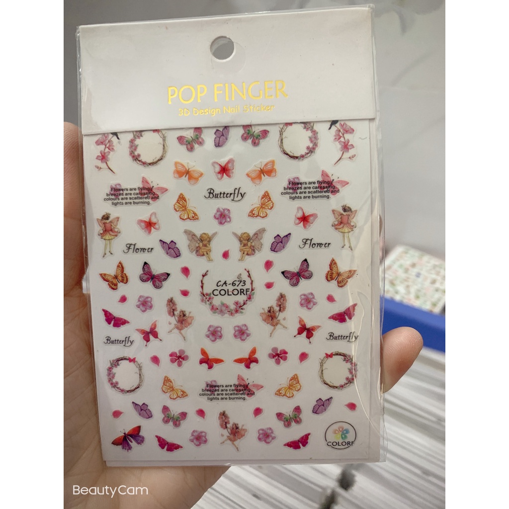 sticker buom  trang trí nail