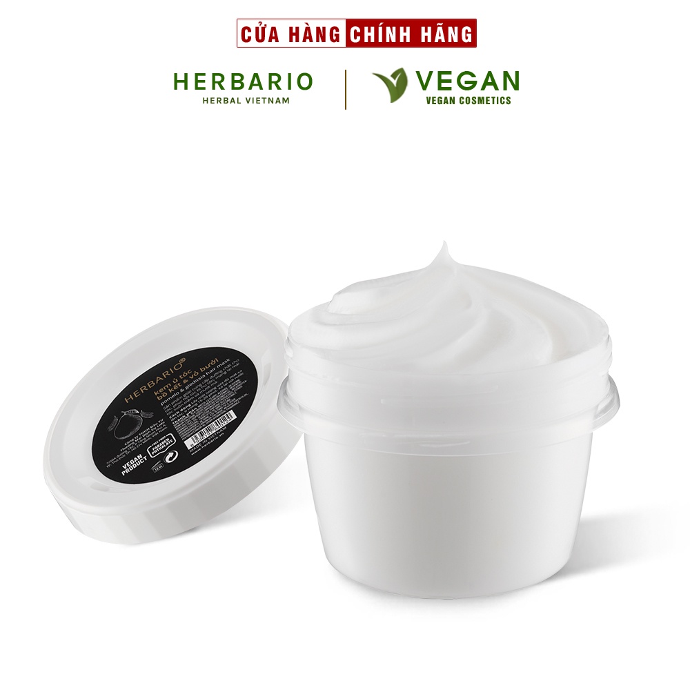 Kem ủ tóc bồ kết & vỏ bưởi herbario 200ml thuần chay