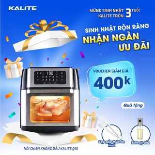 [SẴN HÀNG] Nồi chiên không dầu kiêm lò nướng Kalite Q10- 10lít - có quà tặng