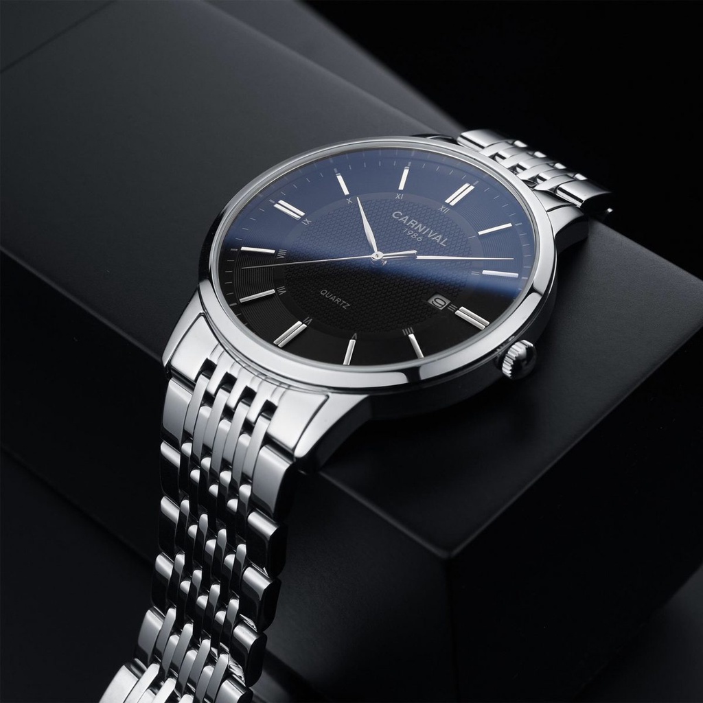 Đồng Hồ Nam Dây Kim Loại Cao Cấp - Đồng Hồ Nam Carni Chính Hãng