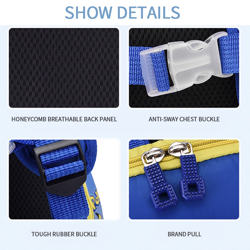 Ba Lô Đi Học Họa Tiết Hoạt Hình Xinh Xắn Dành Cho Bé 2-6 Tuổi