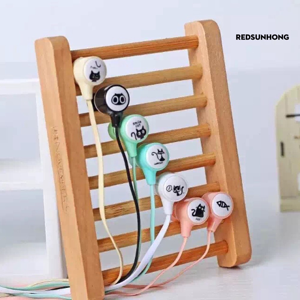 Tai Nghe Nhét Tai Hình Mèo Đáng Yêu Có Mic