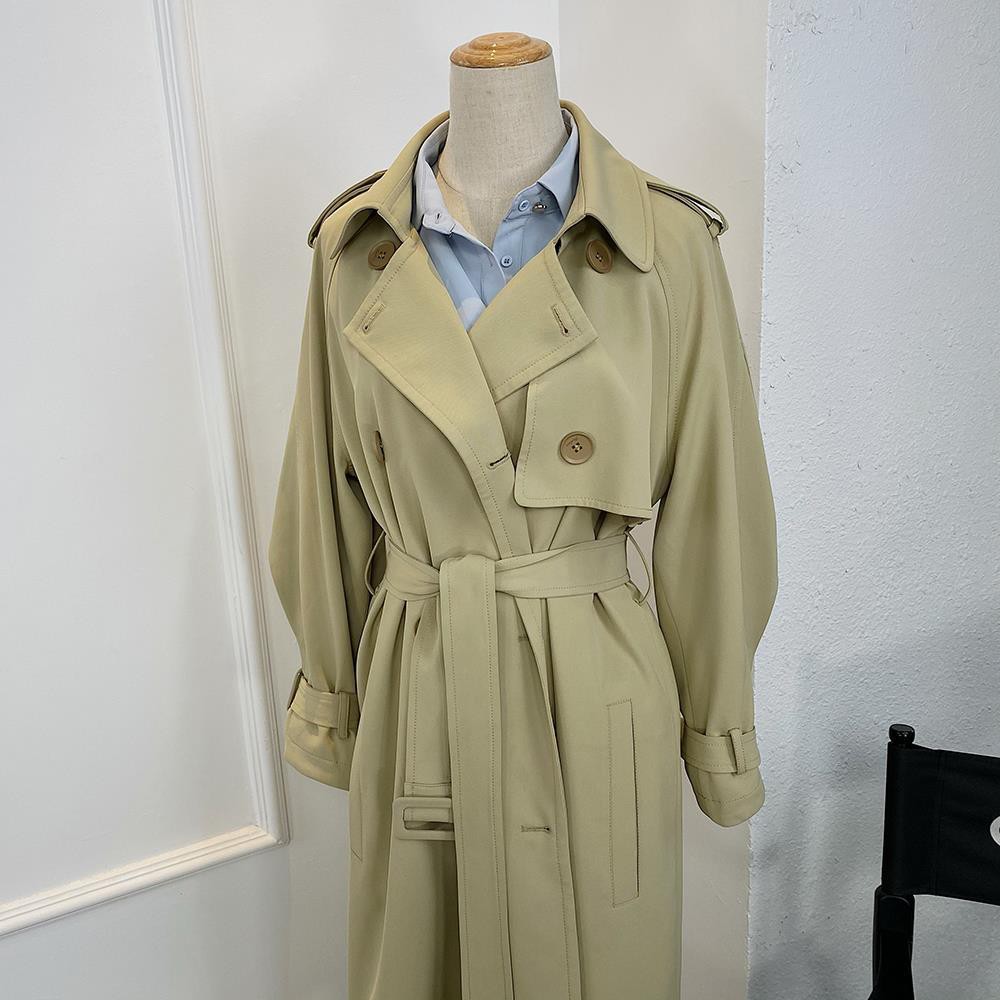 Áo Khoác Dáng Dài Tới Gối Phối Hai Hàng Nút Phong Cách Hàn Quốc Hàng Mới Dành Cho Bạn Nữ 2021 | BigBuy360 - bigbuy360.vn