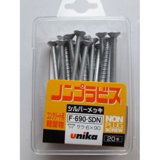 Vít bắt bê tông, tường đầu bằng Unika F690 không dùng tắc kê nhựa.