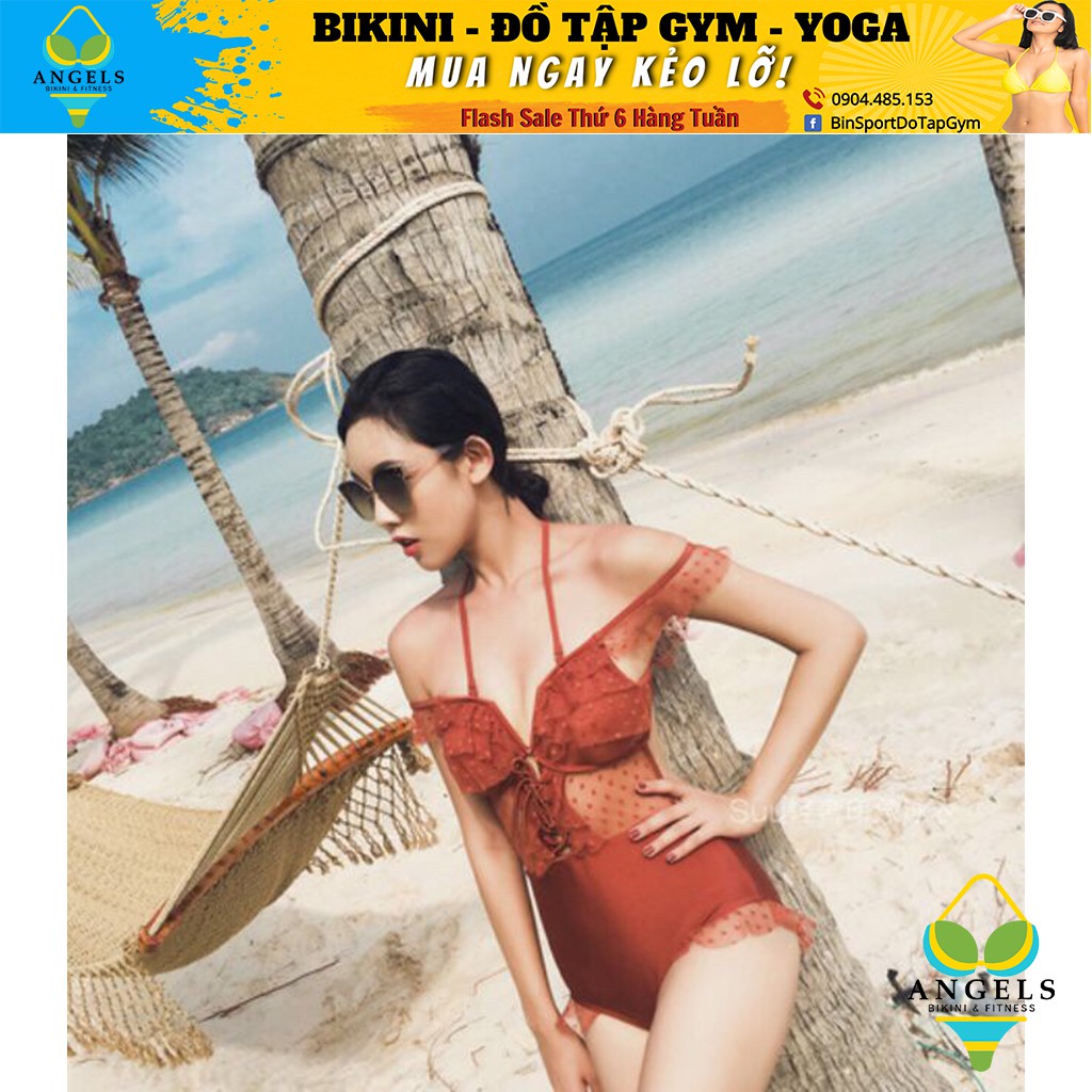 Bikini,Bộ Đồ Bơi Body Phối Voan Cao Cấp, 2 Màu Cam Đất, Đen , Hàng Nhập Đủ Size M L XL, BHN010 | BigBuy360 - bigbuy360.vn