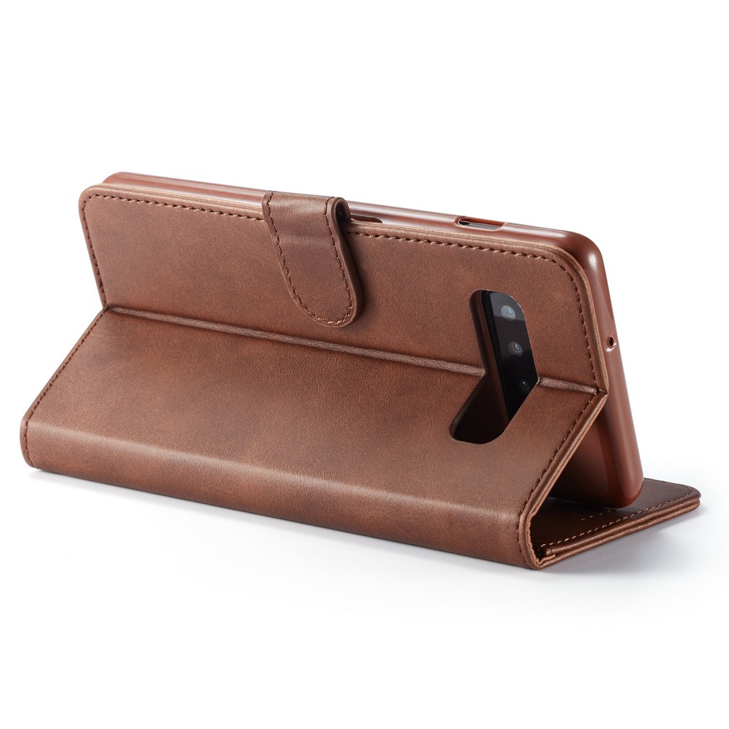 Bao da điện thoại dễ gấp phối ví retro dành cho Samsung Galaxy S10 / S10 Plus / S10e / S10 5G