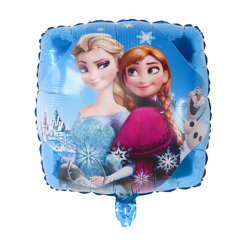 Bong Bóng Lá Nhôm Hình Anna Elsa Olaf 2 Bông Tuyết Trang Trí Tiệc Sinh Nhật Cho Bé