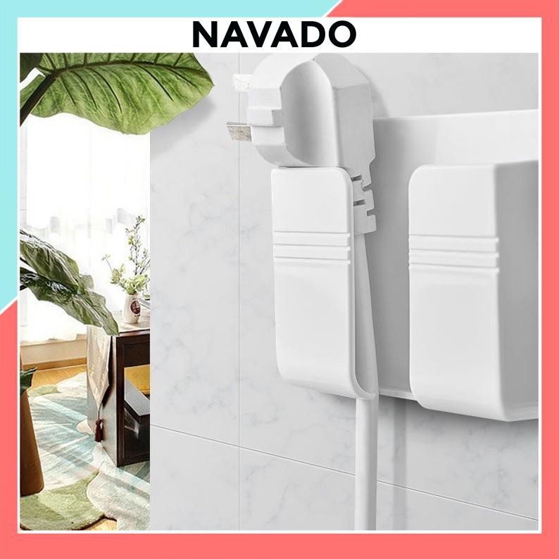 Kệ  Dán Tường để điện thoại, Remote, Đồ Dùng Giá Đỡ Sạc Điện Thoại - Có Móc Treo Giữ Dây Điện đa năng GDT01 SUVADO