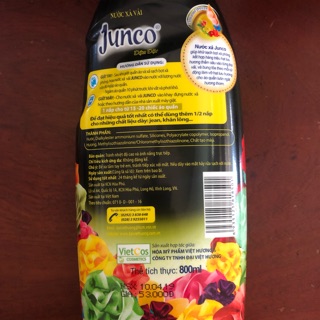 Nước Xả Vải JunCo Chai 800ML Đậm Đặc - màu đen