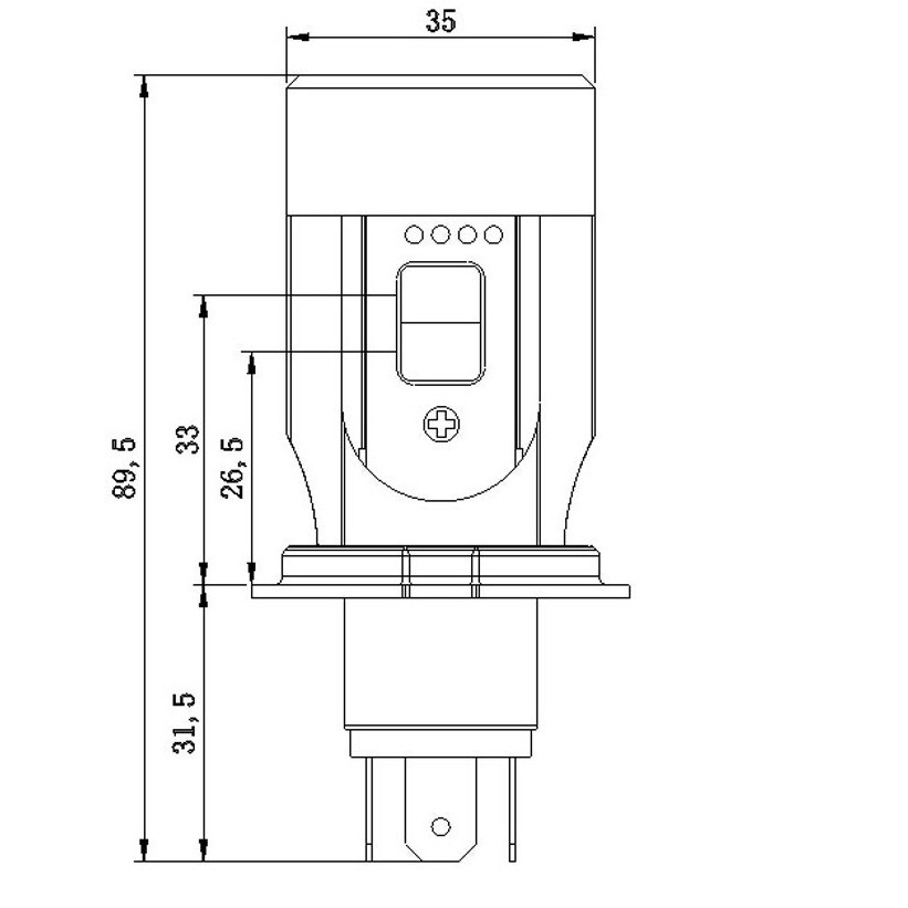 Bóng đèn pha xe máy H4 HS1 chất lượng cao