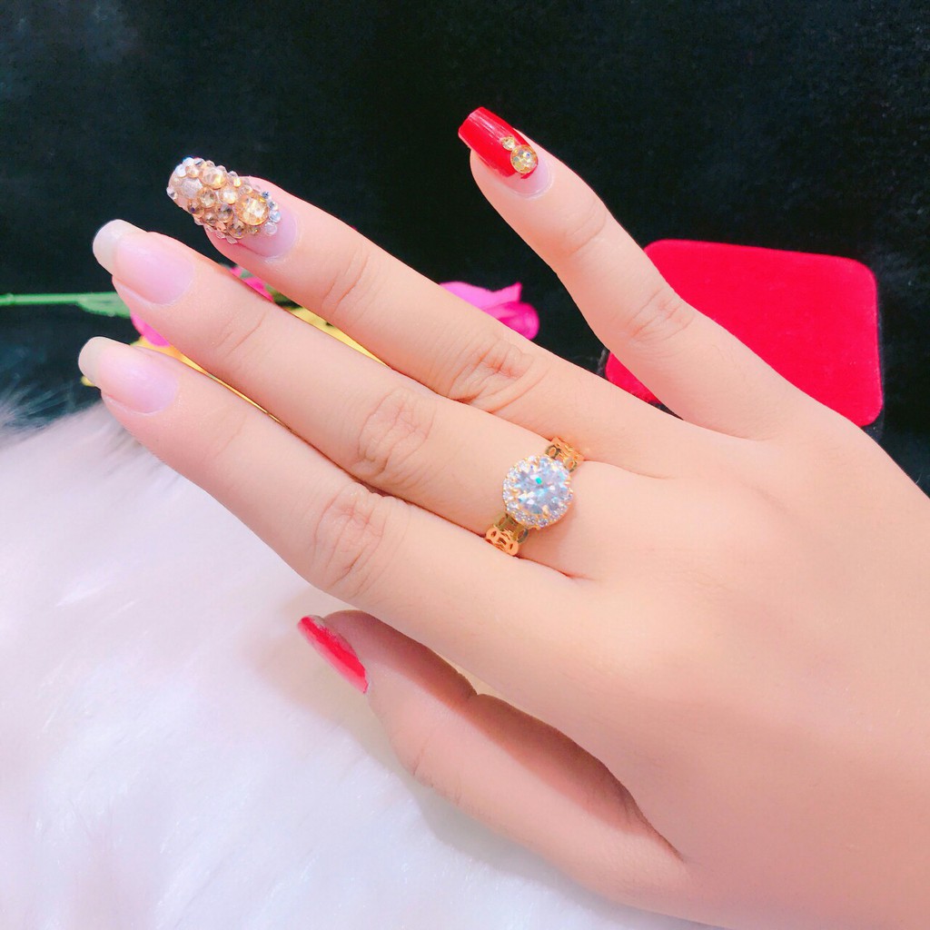 Nhẫn nữ mạ vàng 18k EKPM54