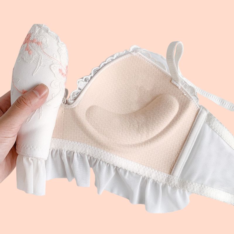 Áo Lót Nữ Nâng Ngực 2 Dây Mút Dày 2.5Cm, Áo Ngực Ren Đẩy Định Hình Vòng 1 Sexy - 1340