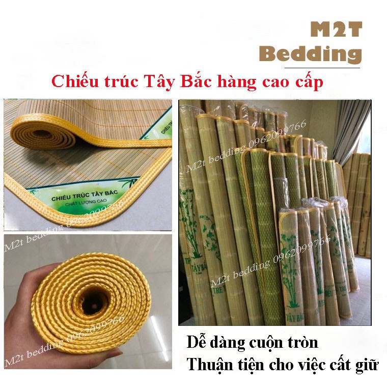 Chiếu trúc chiếu tăm Tre Tây Bắc in hoa M2T bedding chiếu Việt Nam xuất khẩu đủ mọi kích thước