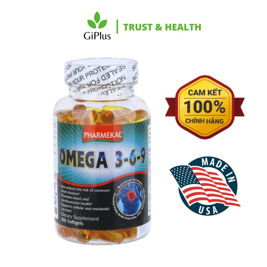 Viên Uống Dầu Cá Bổ Sung Axit Béo Pharmekal Omega 3 6 9