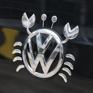 Decal dán trang trí hình cua 3d dễ thương cho xe hơi