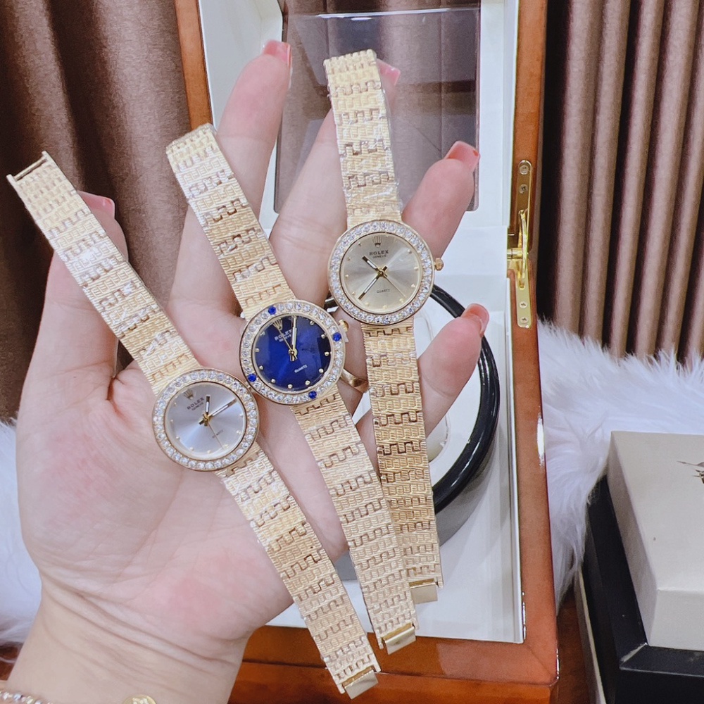 Đồng hồ nữ Rolex, dây thép không rỉ hàng full box, có thẻ bảo hành 12 tháng
