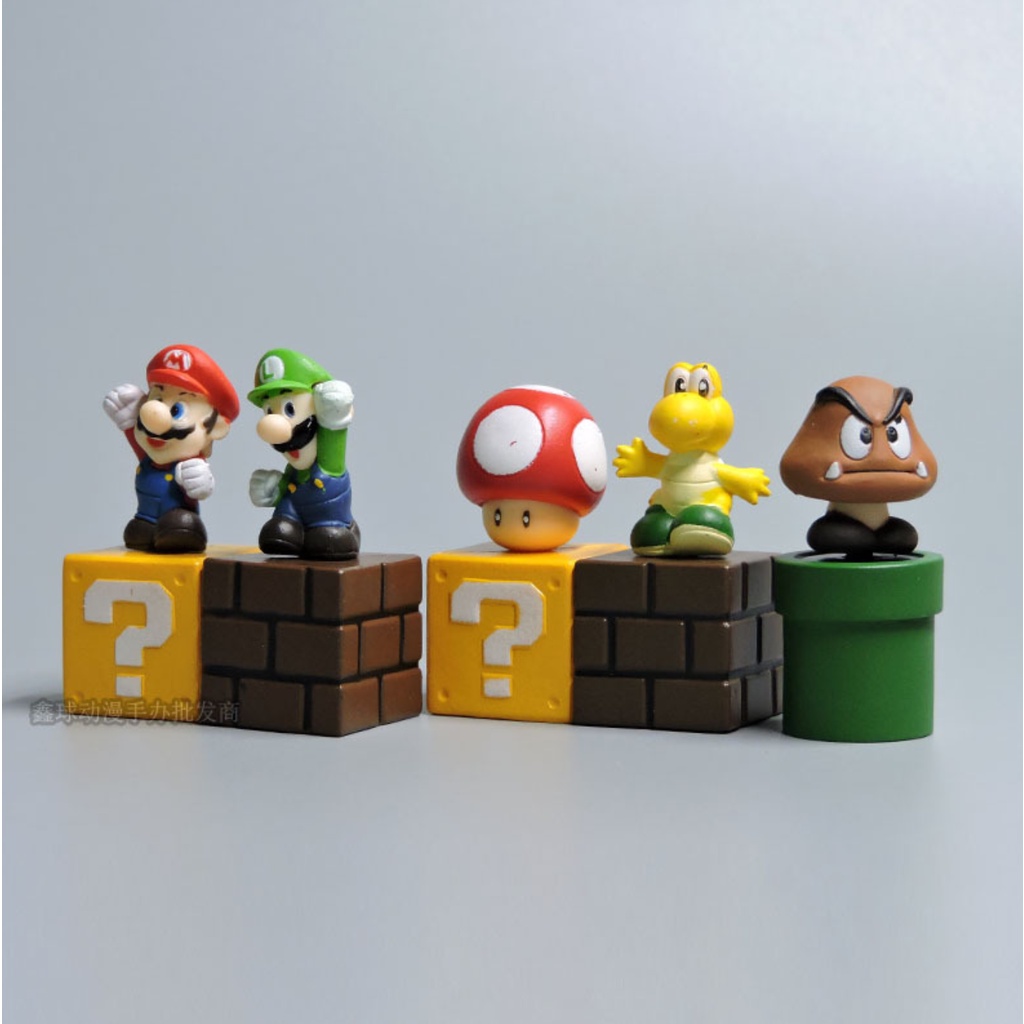 SET 5 MÔ HÌNH SUPER MARIO CHIBI 5CM