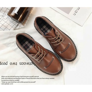 [ Hàng order ] Giày oxford thêu mũi ( Có ảnh thật 2 màu )