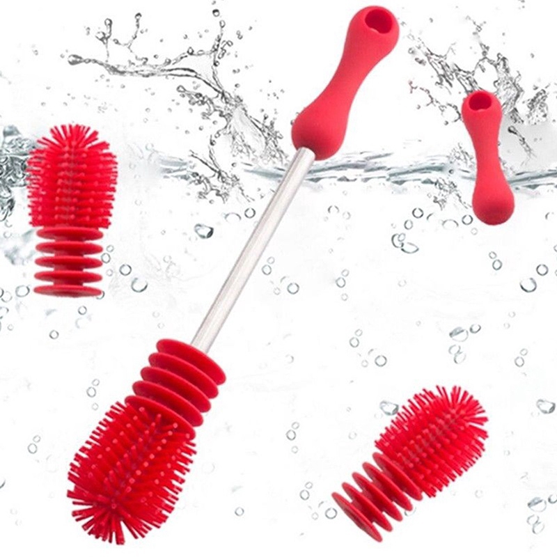 Bàn chải silicone làm sạch chai lọ
