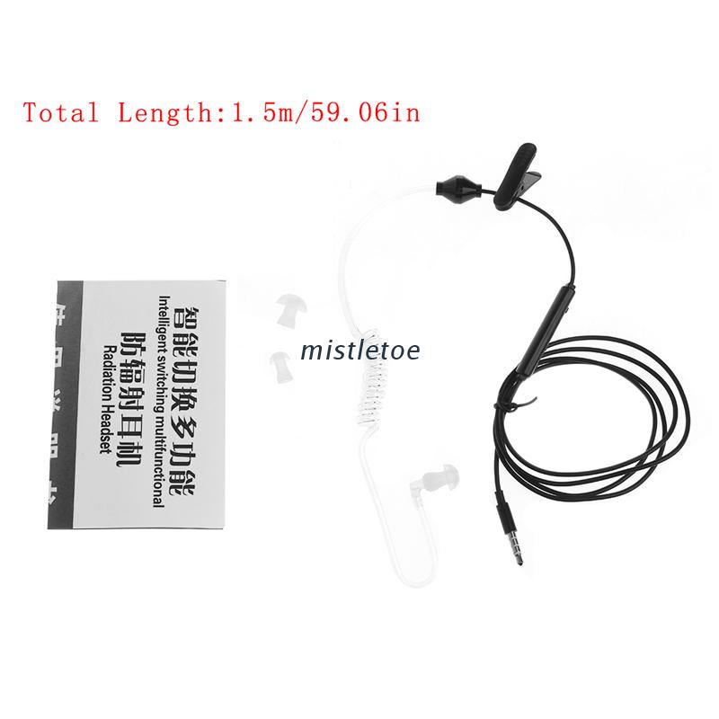 Tai Nghe Đơn Nhét Tai Chống Bức Xạ Giắc Cắm 3.5mm Kèm Micro Tiện Dụng