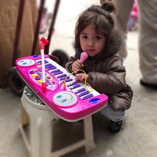 Đàn Organ Điện tử có Mic cho Bé ( Hồng)
