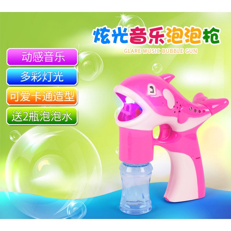 Súng Hình Cá Heo Bắn Bong Bóng Cho Bé