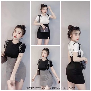 SET PHỐI ÁO TAY NGẮN VÀ YẾM