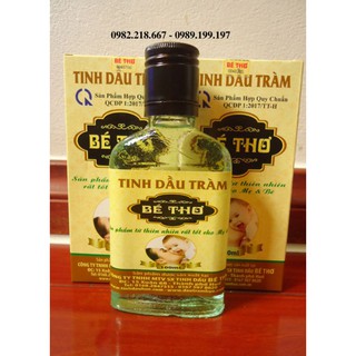 Combo 2 chai Tinh dầu tràm Bé Thơ loại đậm đặc 100ml dùng tắm cho bé, điều trị ho, cảm cúm, sổ mũi, giữ ấm cơ thể cho bé