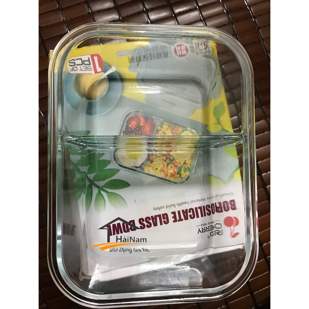 Hộp thủy tinh đựng thực phẩm chia ngăn tiện lợi loại 2 ngăn, 3 ngăn dung tích từ 650ml-1000ml