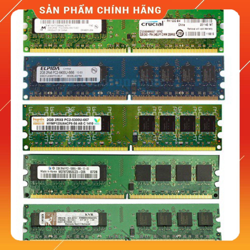 [RẺ VÔ ĐỊCH] Ram máy tính để bàn DDR2 2GB 1GB  bus 800 / 667 (Hãng ngẫu nhiên) samsung hynix kingston ...