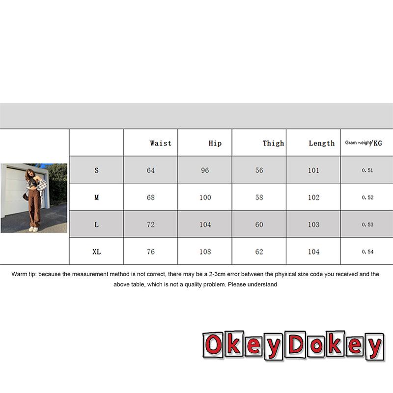OKDK-Women Straight-leg Jeans Vintage High Waisted Solid Color Denim Pants with Pockets