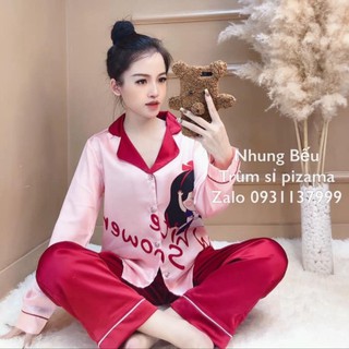 Bộ đồ pijama t20 bộ lụa satin cao cấp mặc nhà và sau sinh - trang store