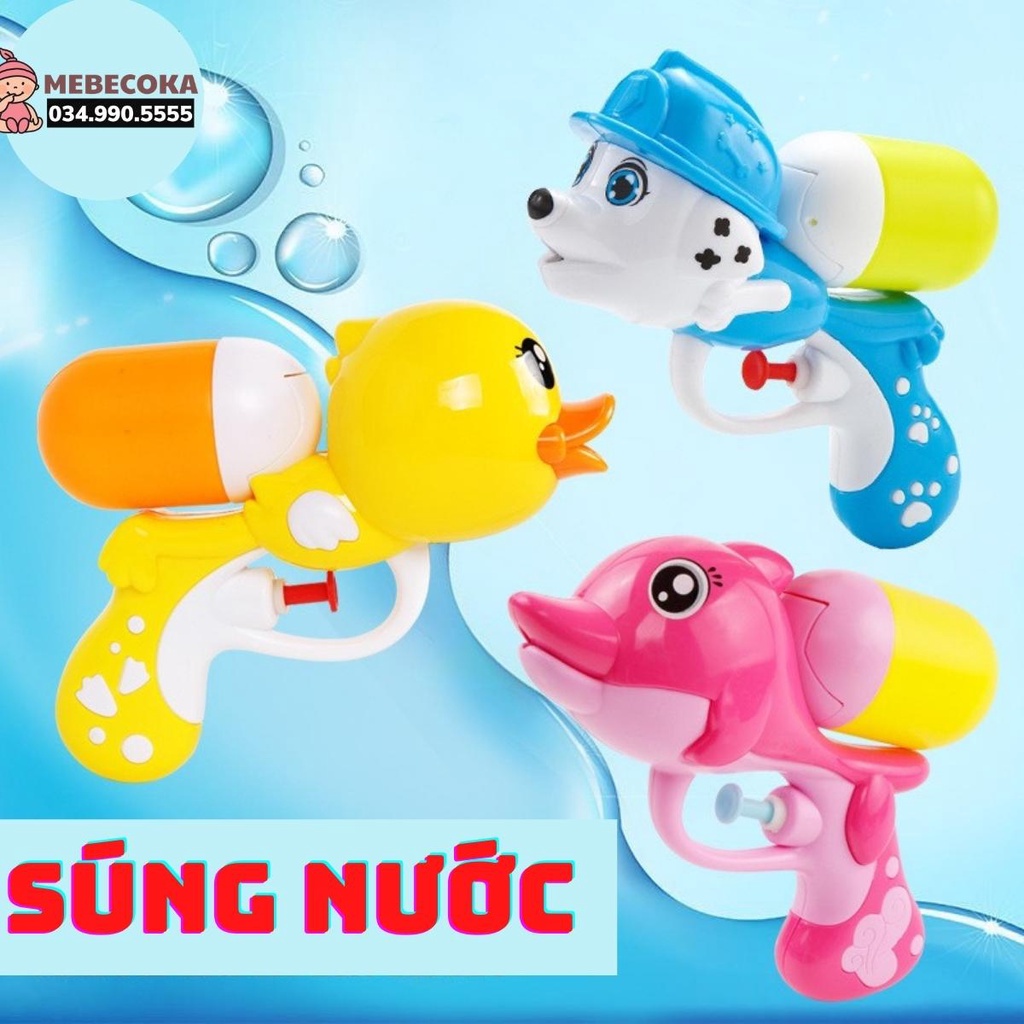 Súng phun nước cho bé, súng đồ chơi cao cấp hình chú chó cứu hộ, Vịt con cute loại CAO CẤP