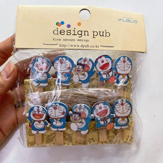 Combo 10c Kẹp gỗ doremon