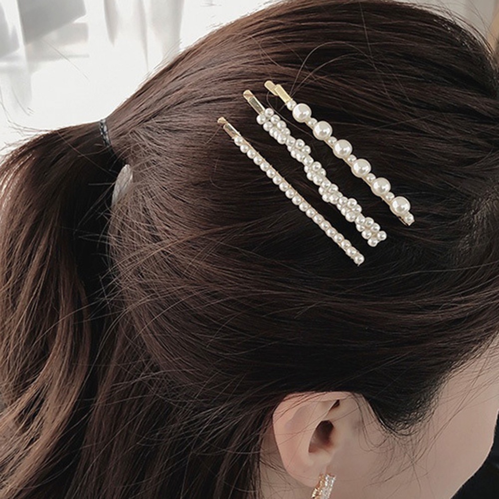 Kẹp tóc trang trí ngọc trai nhân tạo thời trang cho nữ