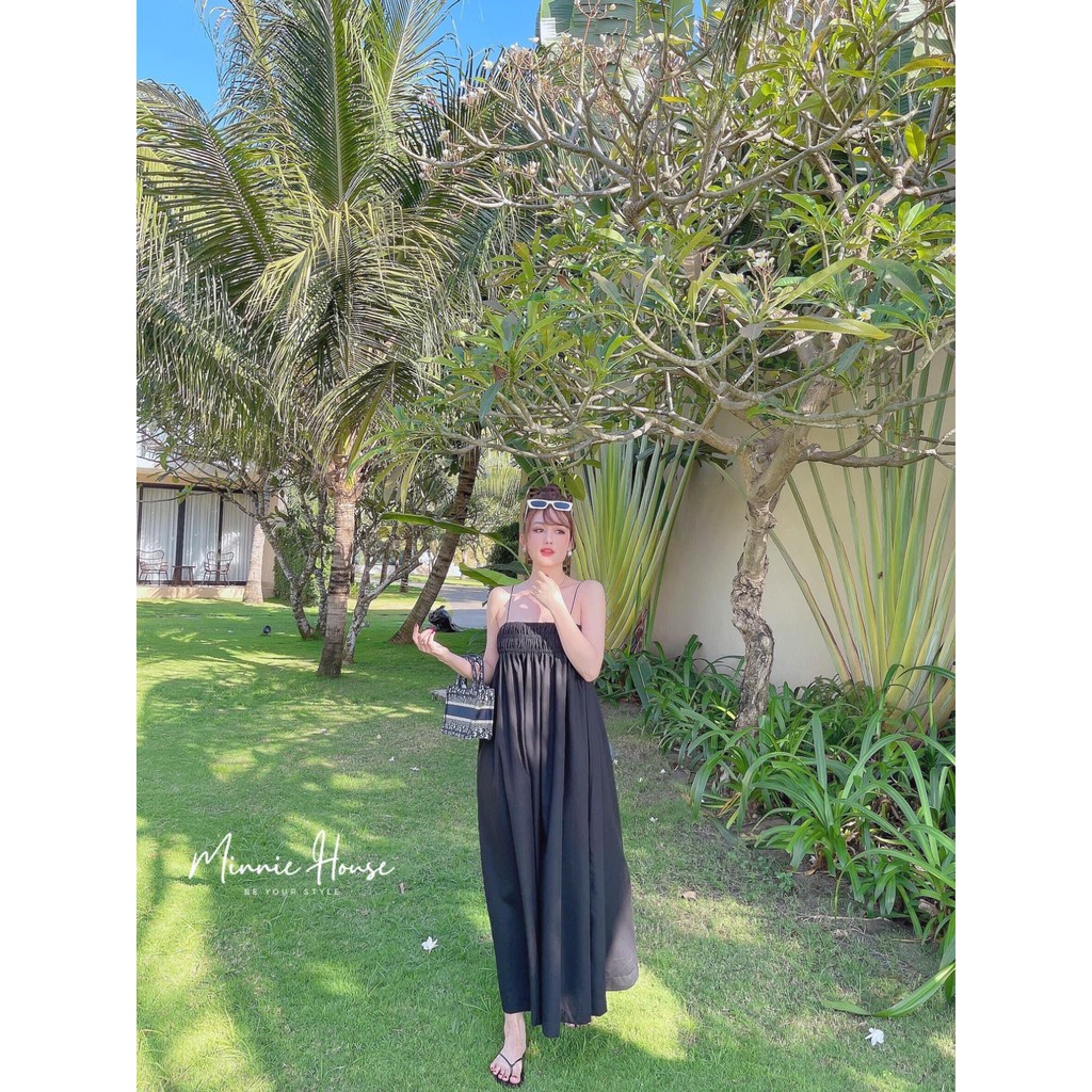 Đầm Maxi 2 Dây Chun Ngực Dáng Dài | BigBuy360 - bigbuy360.vn