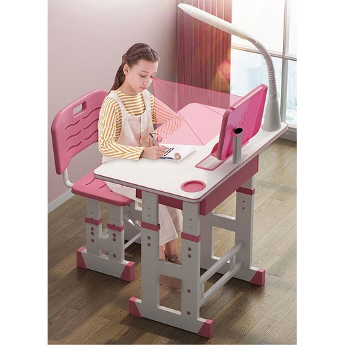 Bàn học sinh chống gù Newlife 70x45 cm điều chỉnh mặt bàn cao thấp - Tặng kèm đèn học bảo vệ mắt | BigBuy360 - bigbuy360.vn