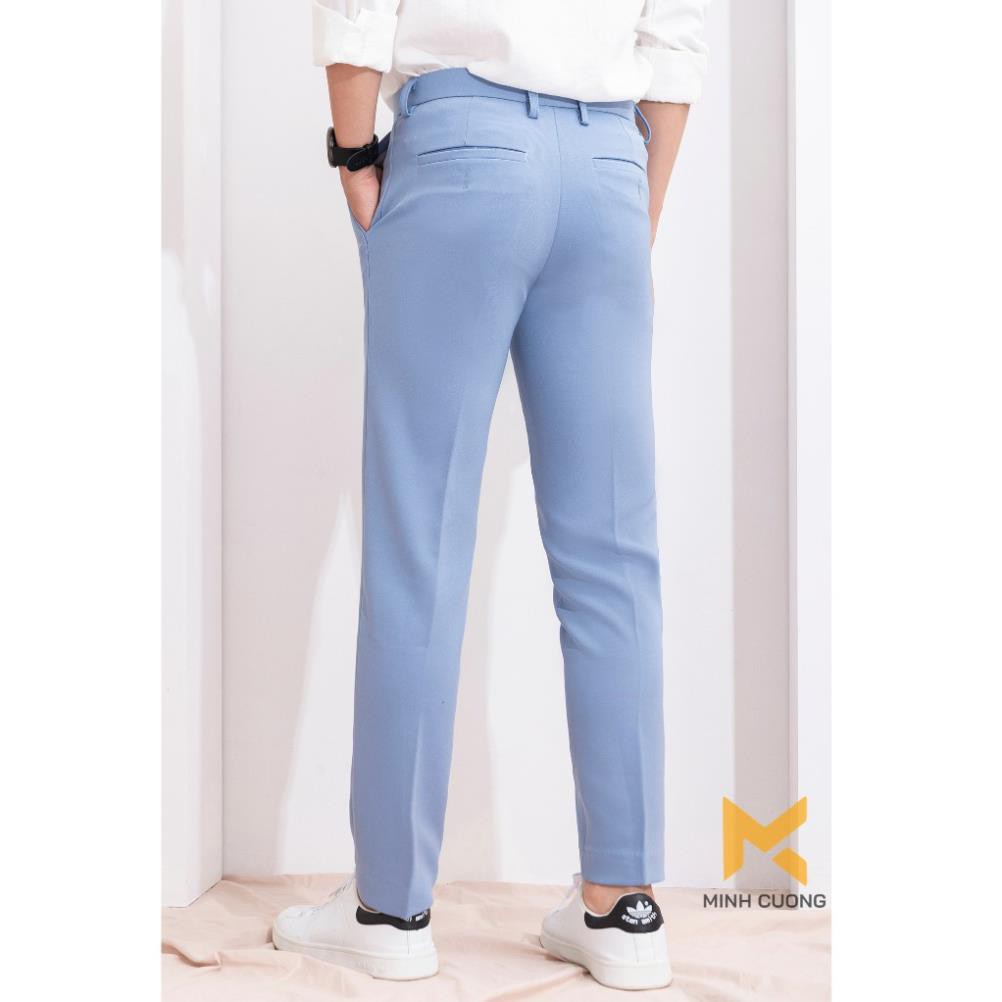 [RẺ] Quần âu nam đẹp dáng ôm vừa (xanh Hòa Bình) dáng ôm, chất vải cao cấp co giãn 4 chiều | BigBuy360 - bigbuy360.vn