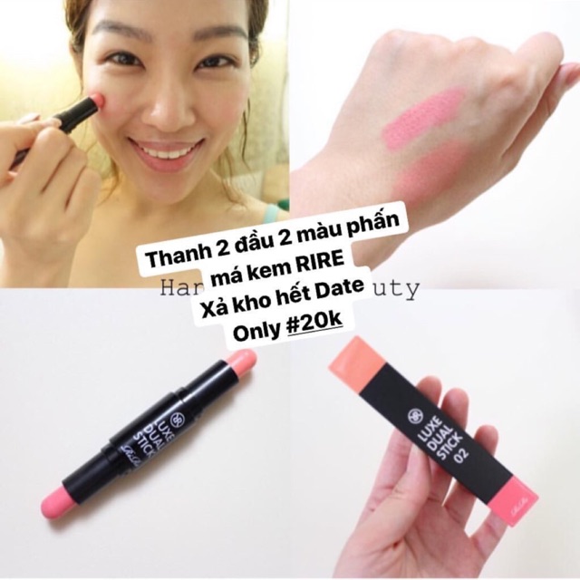 Xả kho thanh 2 đầu má kem 2 màu