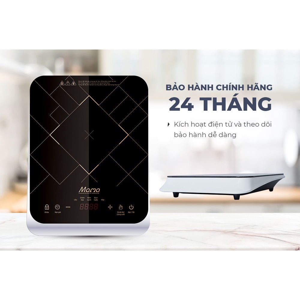 BẾP TỪ ĐƠN Sunhouse MAMA SHD6860, bảo hành chính hãng 24 tháng, công suất 2000W