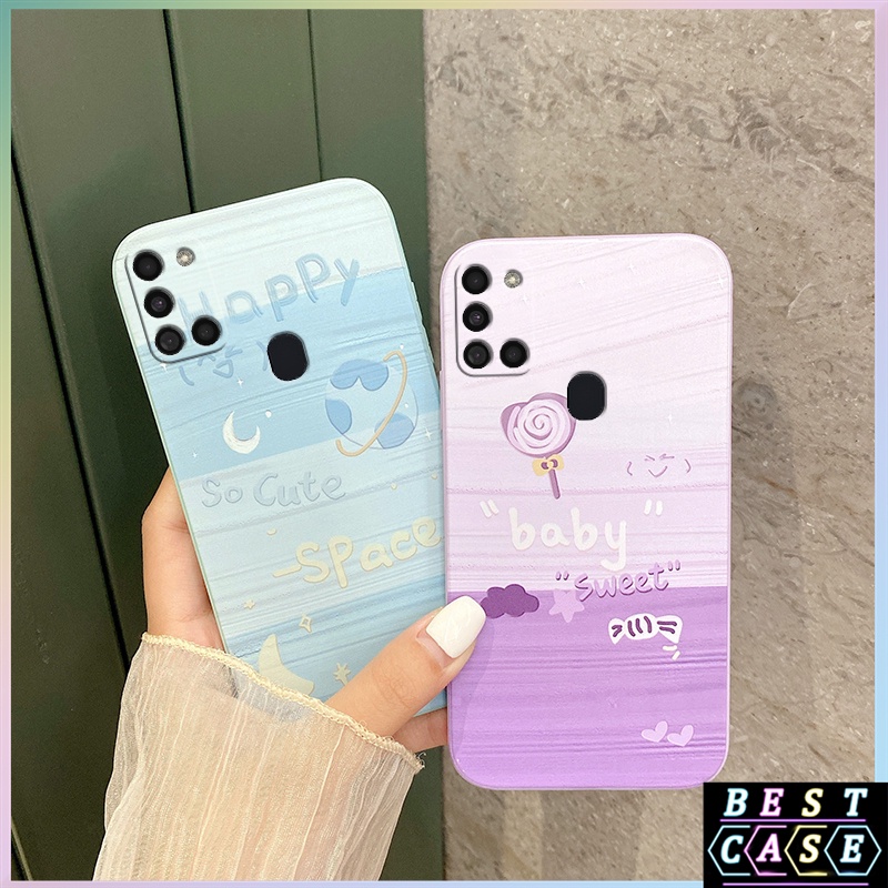 Ốp Điện Thoại Samsung A21s Samsung A21s Ốp Lưng Dễ Thương Bảo Vệ Camera Full Coverag Họa Tiết Bên Ốp Điện Thoại Vỏ Mềm Vỏ Điện Thoại