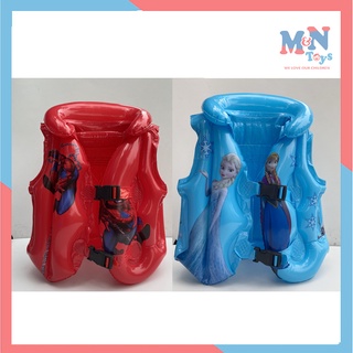 Áo Phao bơi bơm hơi Trẻ Em mẫu elsa, người nhện cho bé 2-5 tuổi
