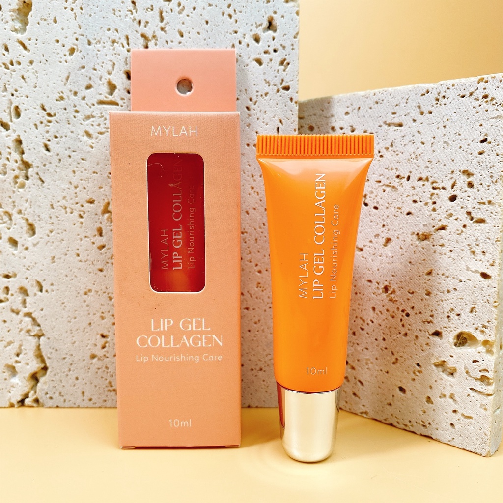 Tinh chất dưỡng môi Mylah Lip Gel Collagen, dưỡng ẩm, làm hồng, ngừa thâm, kích màu môi sau phun xăm - Tuýp 10ml