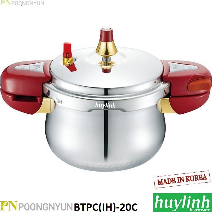 Nồi áp suất Inox đáy từ PoongNyun BTPC(IH)-20C - 3.5 lít - Made in Hàn Quốc