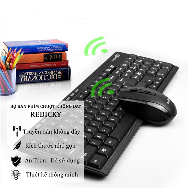 Bộ bàn phím và chuột wireless không dây 2.4G REDICKY GR50 youngcityshop 30.000