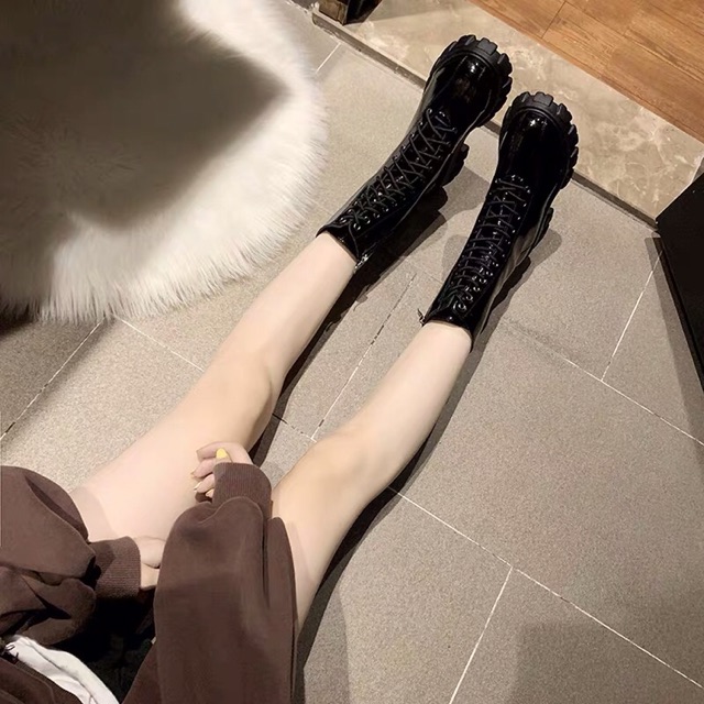 🔥Bốt Ulzzang cao cổ nữ độn đế khoá kéo cạnh thời thượng cá tính-2 ảnh thật cuối (G15) | BigBuy360 - bigbuy360.vn