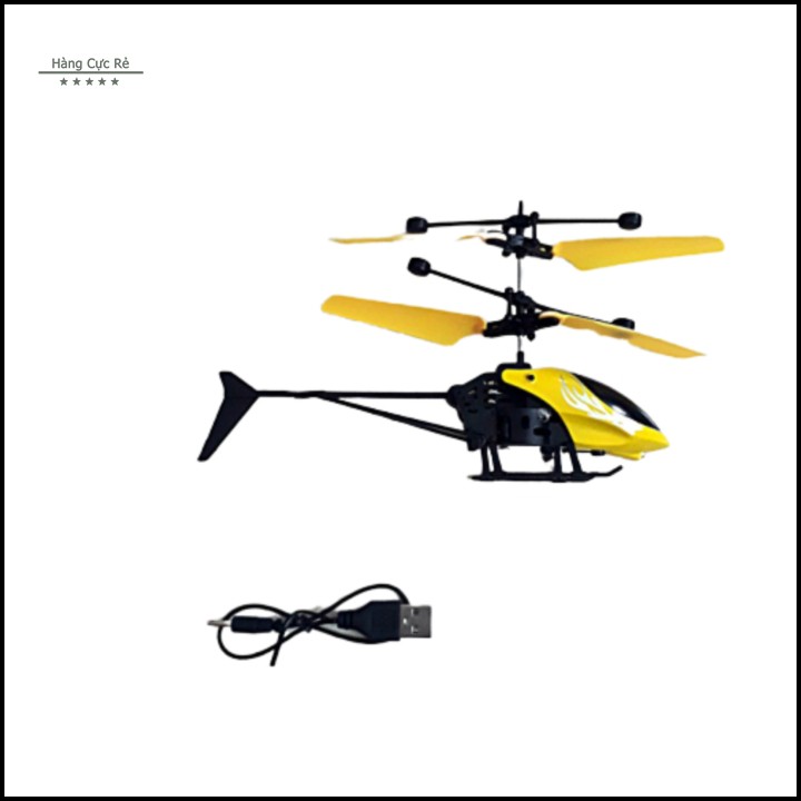 Máy bay trực thăng cảm ứng Heli Copter tặng kèm dây sạc – Đồ chơi trẻ em dùng pin sạc